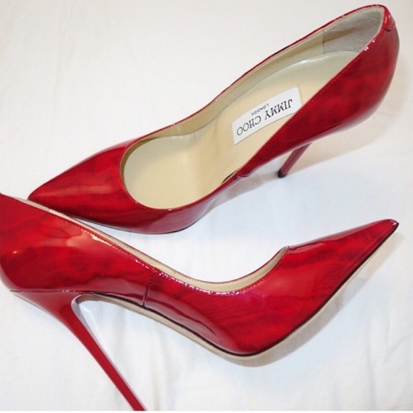 Jimmy Choo Shoes - Authentic Jimmy Choo Red Glossy heels